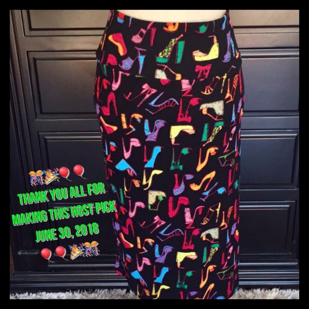 LulaRoe Cassie Stilettos Design Skirt